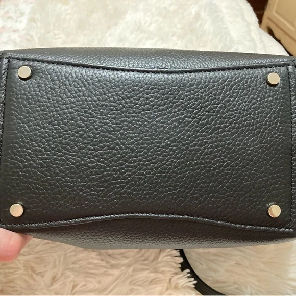 Kate Spade Dumpling Small Satchel Black Pebbled Leather - Picture 6 of 15